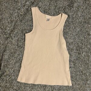 Women's Beige Maurices ribbed tank top